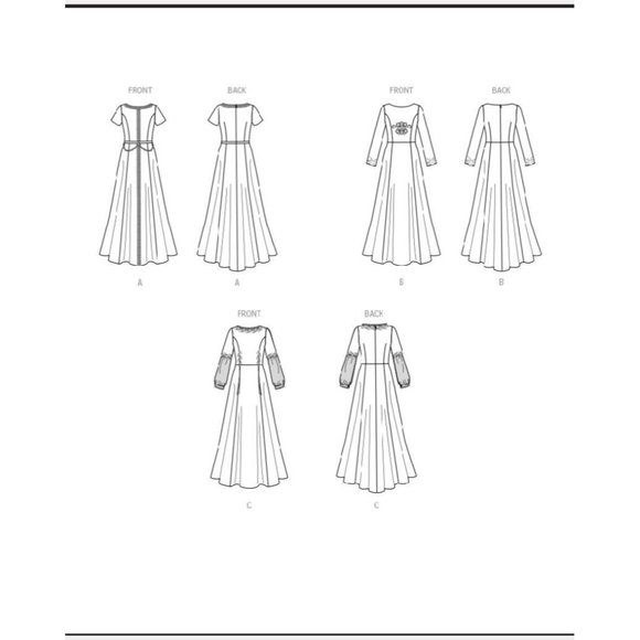 Simplicity Pattern 9812 Medieval Gown Cosplay Costume Festival Fair Sizes 6-14 - Picture 6 of 6